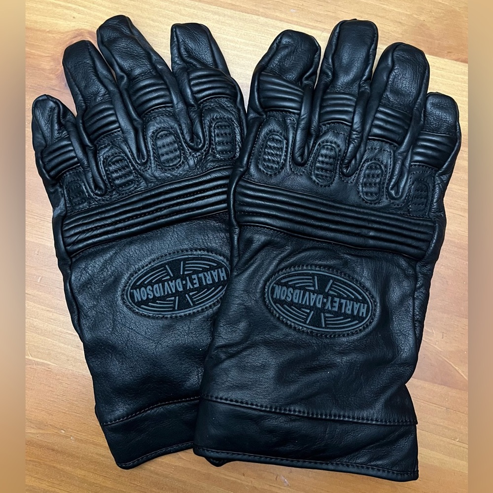 Harley-Davidson Black Leather Riding Gloves